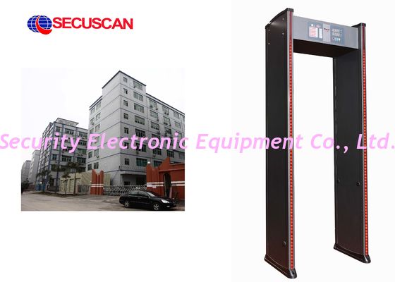 China Full Body Security Metal Detector Door with 6 Pinpoint zones, 2LED light bars for Prisons factory