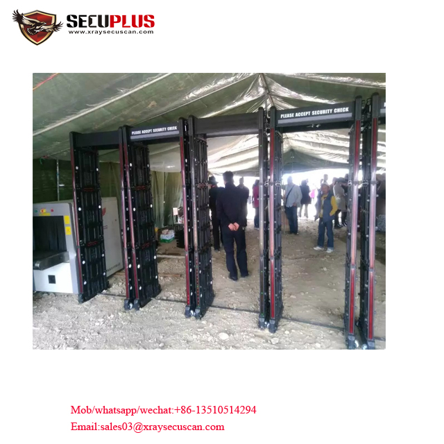 Portable Collapsible Walk Through Metal Detector , 24 Zones Archway