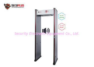 Quick Throughout Metal Detector Gate 6 Zones Temperature Checking 10W 50/60Hz