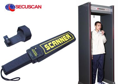 Black Airport portable metal detector Super Handheld Body Scanner with Alarm for dangerous weapons