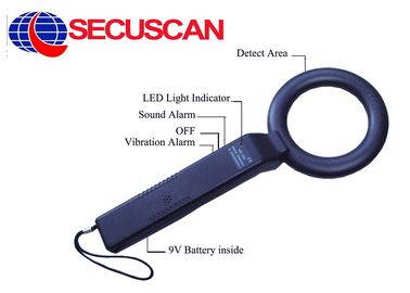 Black Metal Detector Handheld Body Scanner for Detect Weapons