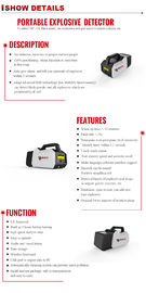 Bomb Checking System Security Check Machine With 5 Inch Display , Size Customized