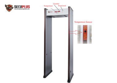 Quick Throughout Metal Detector Gate 6 Zones Temperature Checking 10W 50/60Hz