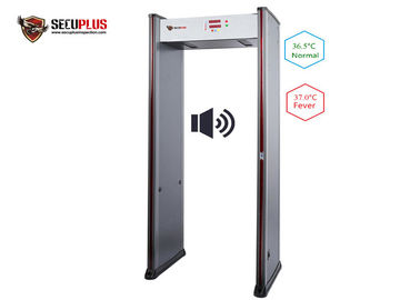 50/60HZ Security Door Frame Metal Detector With IR Temperature Detection System