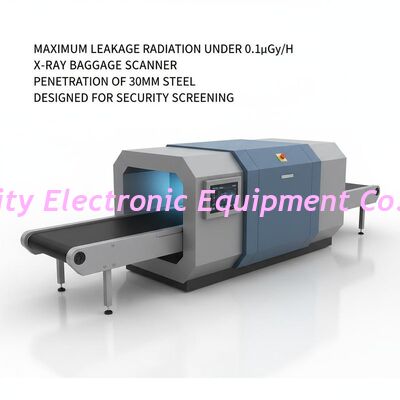 Maximum Leakage Radiation Under 01μGyH XRay Baggage Scanner Providing Penetration of 30mm Steel Designed for Security Screening