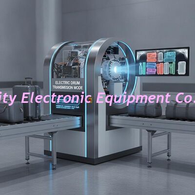 Electric Drum Transmission Mode X Ray Baggage Scanner Providing Maximum Leak Below 0.3 μGyH and Maximum Leakage Radiation Under 0.1μGyH for Security